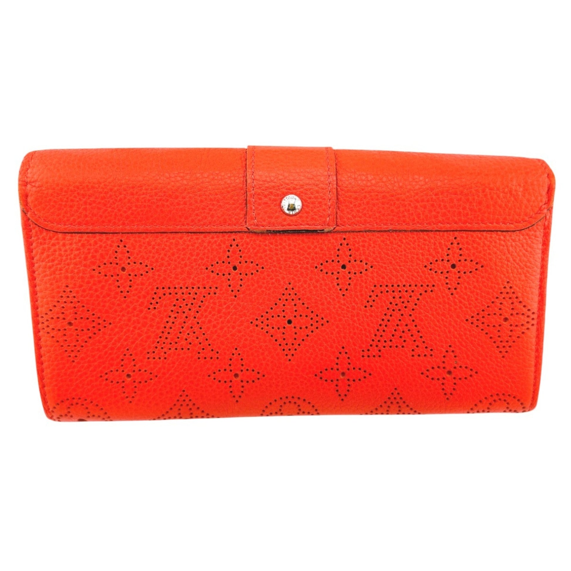 Louis Vuitton Mahina, Red, Leather, wallet