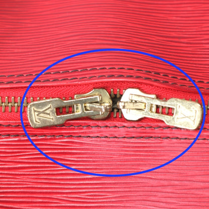 Louis Vuitton Keepall 60, Red, Leather, travel
