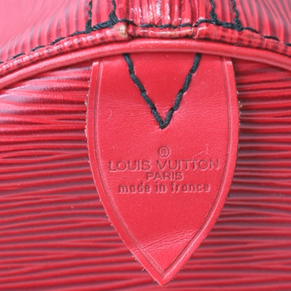 Louis Vuitton Keepall 60, Red, Leather, travel