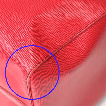 Louis Vuitton Keepall 60, Red, Leather, travel