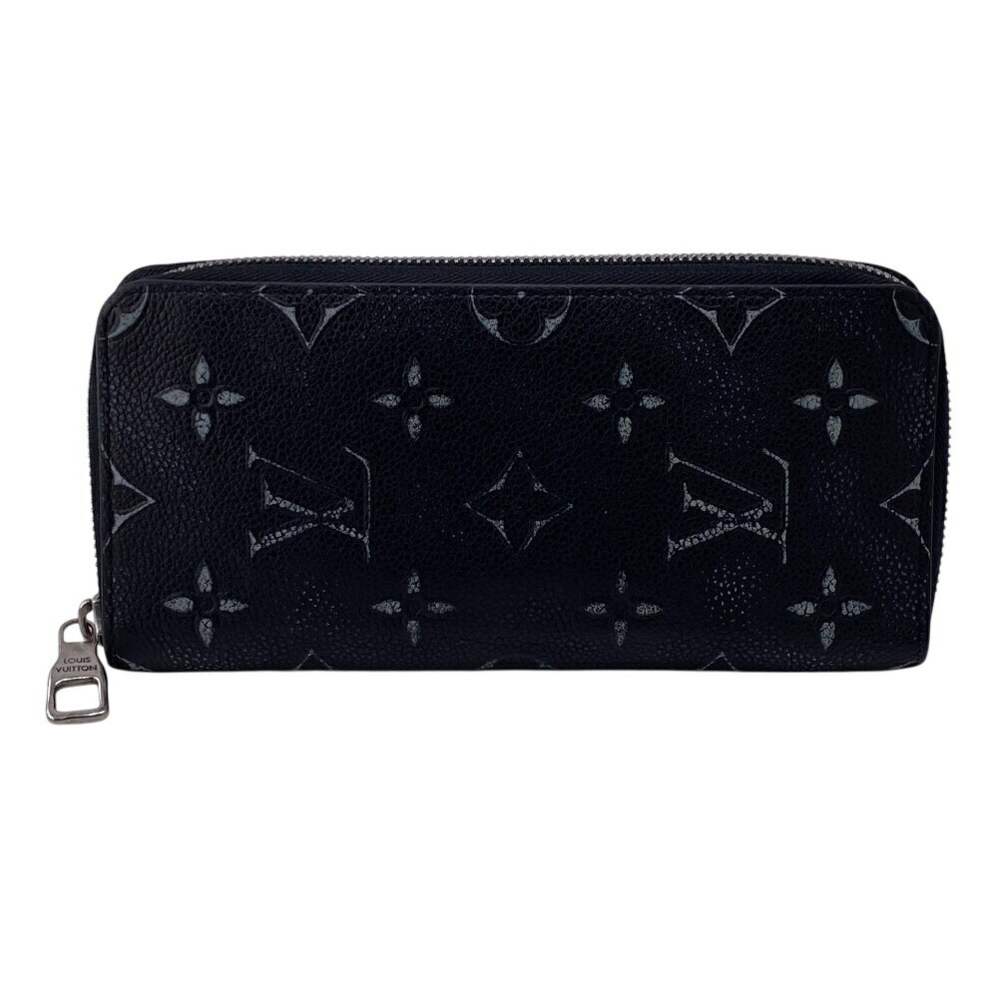 Louis Vuitton Zippy wallet, Black, Canvas, wallet