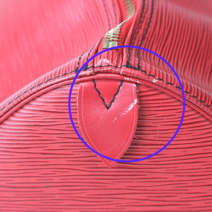 Louis Vuitton Keepall 50, Red, Leather, travel
