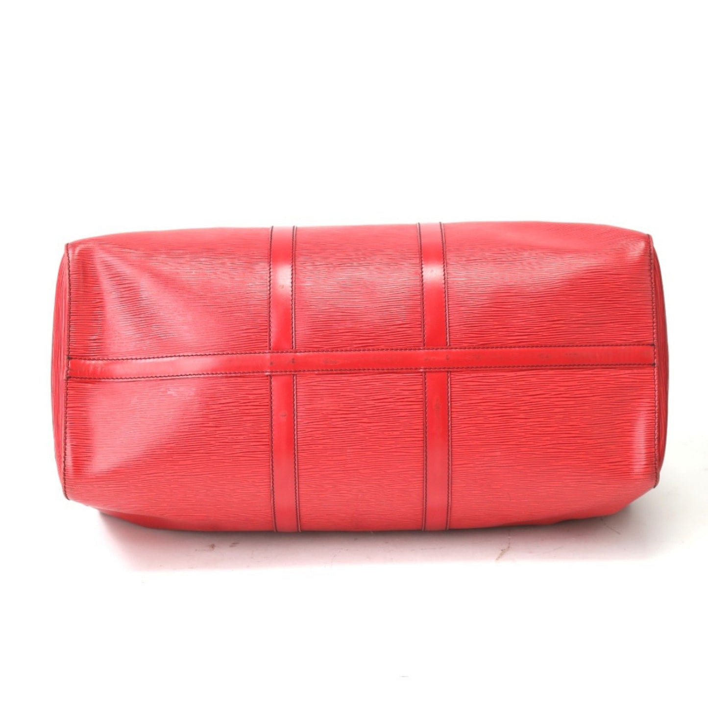 Louis Vuitton Keepall 50, Red, Leather, travel