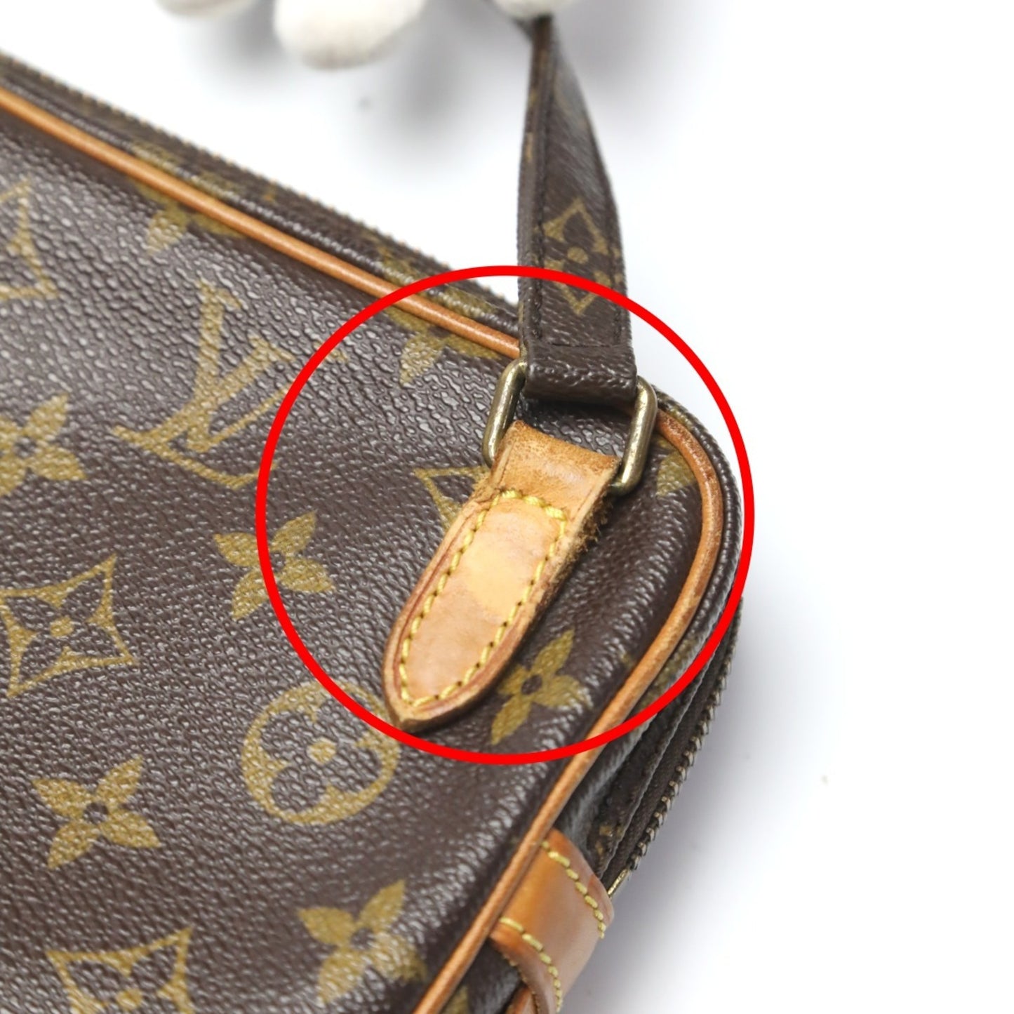 Louis Vuitton Marly, Brown, Canvas, shoulder
