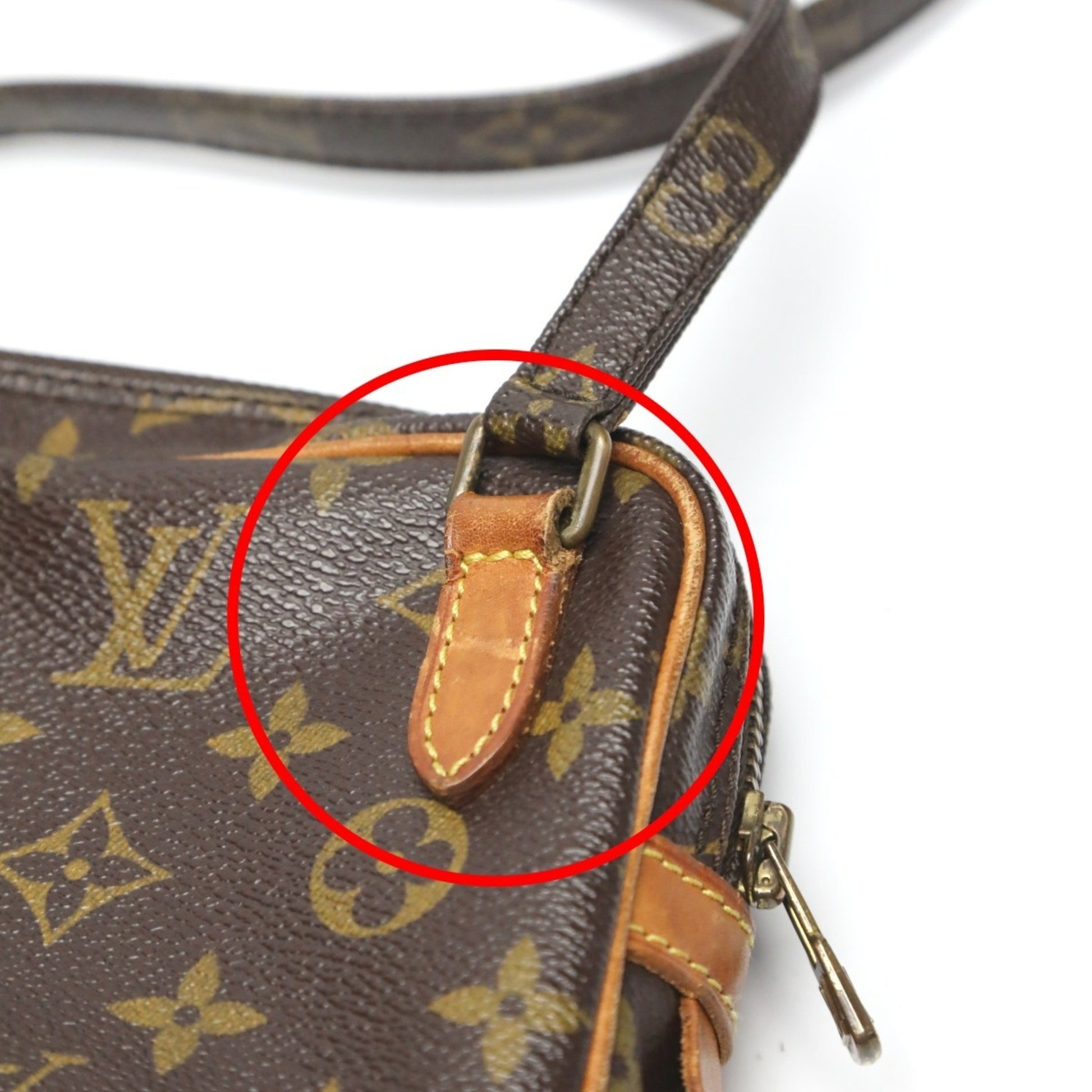 Louis Vuitton Marly, Brown, Canvas, shoulder