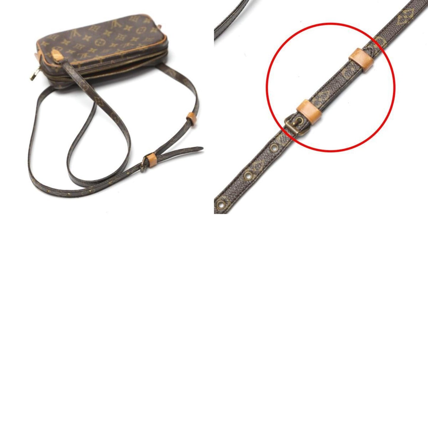Louis Vuitton Marly, Brown, Canvas, shoulder