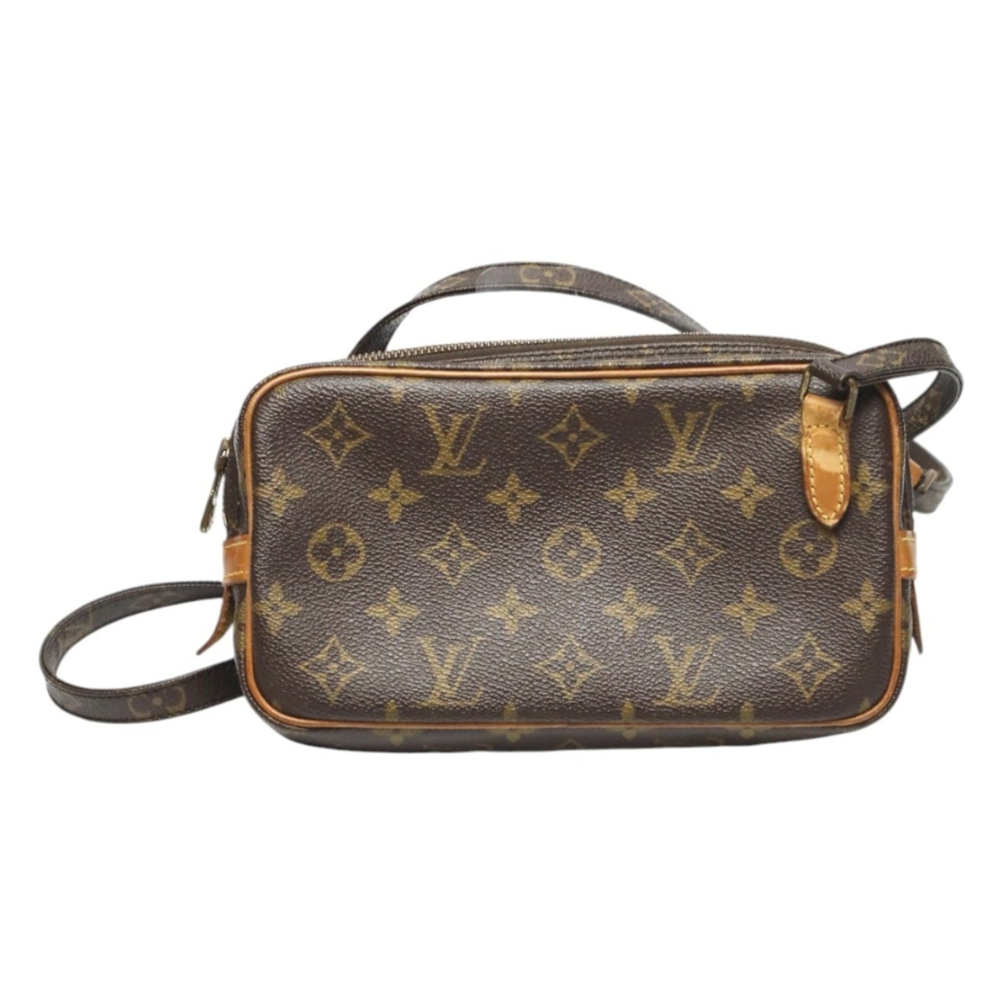 Louis Vuitton Marly, Brown, Canvas, shoulder