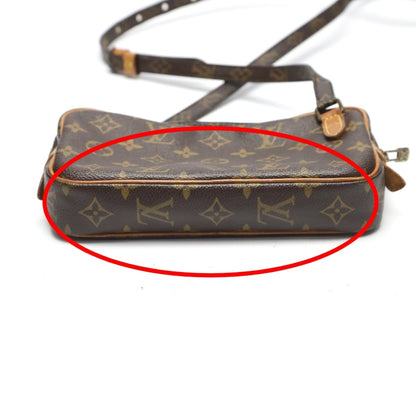 Louis Vuitton Marly, Brown, Canvas, shoulder