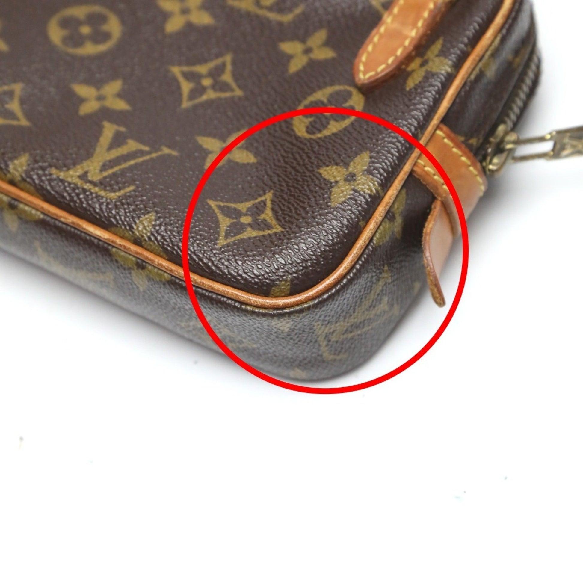 Louis Vuitton Marly, Brown, Canvas, shoulder