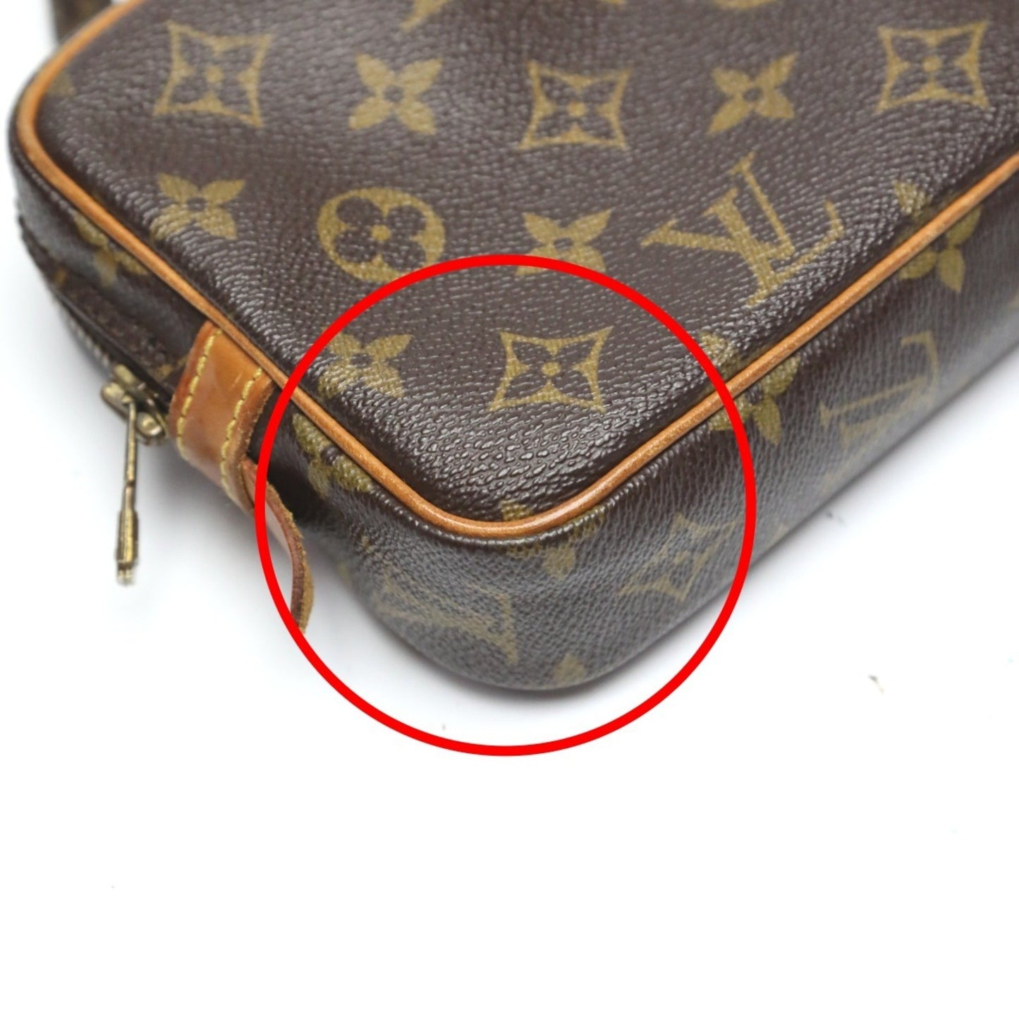 Louis Vuitton Marly, Brown, Canvas, shoulder
