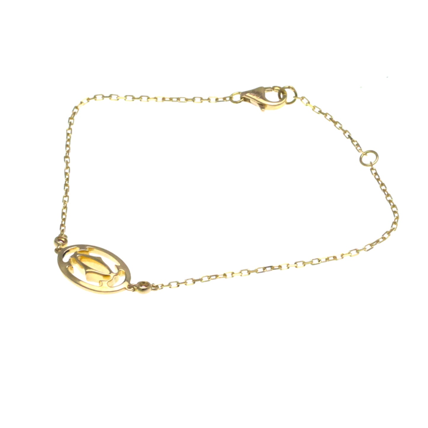 Cartier Logo Double C Necklace, Gold, Rose Gold, bracelet