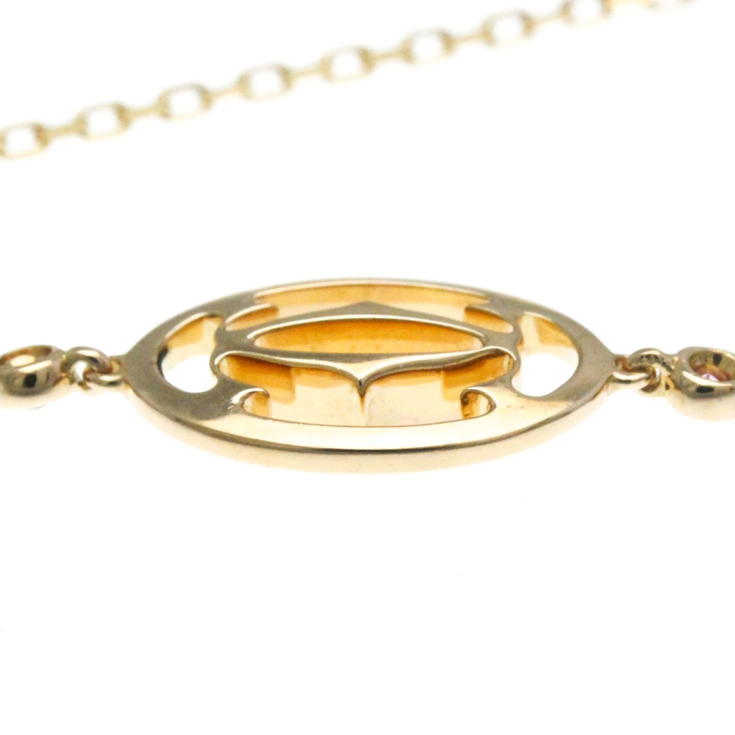 Cartier Logo Double C Necklace, Gold, Rose Gold, bracelet