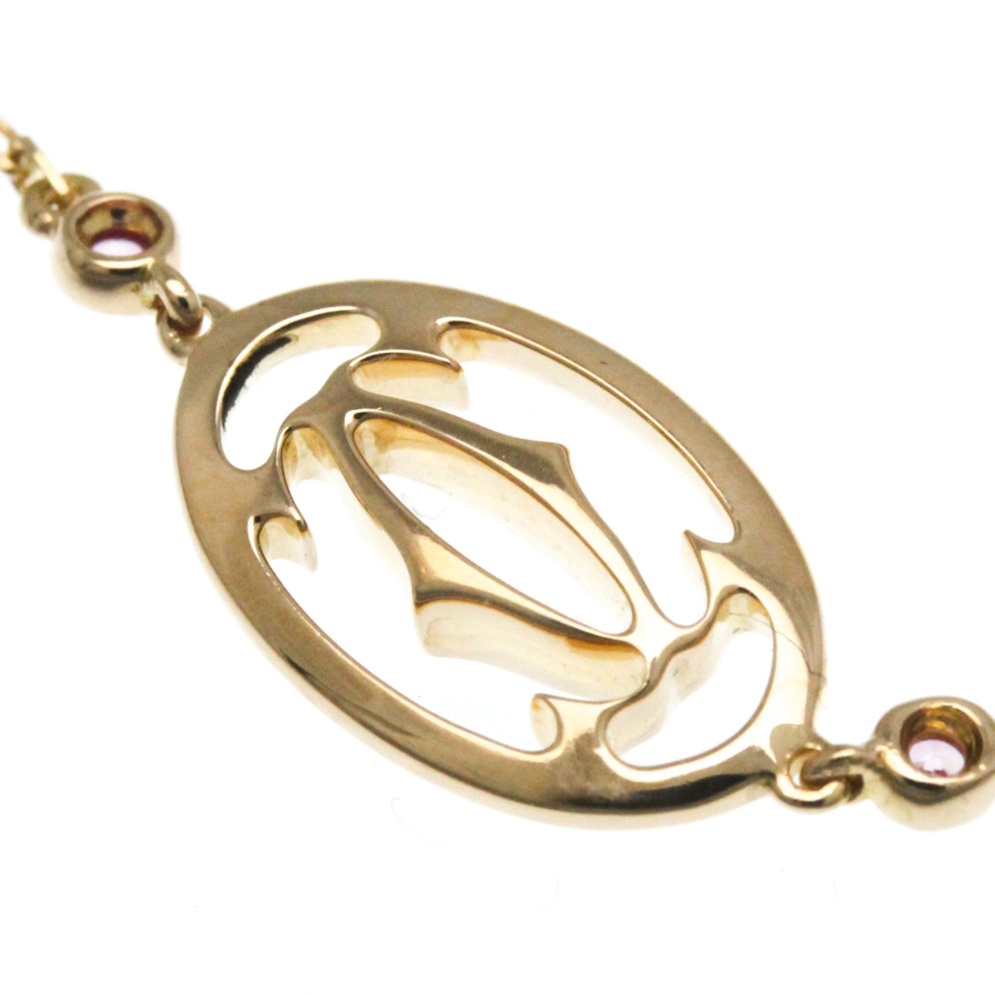 Cartier Logo Double C Necklace, Gold, Rose Gold, bracelet