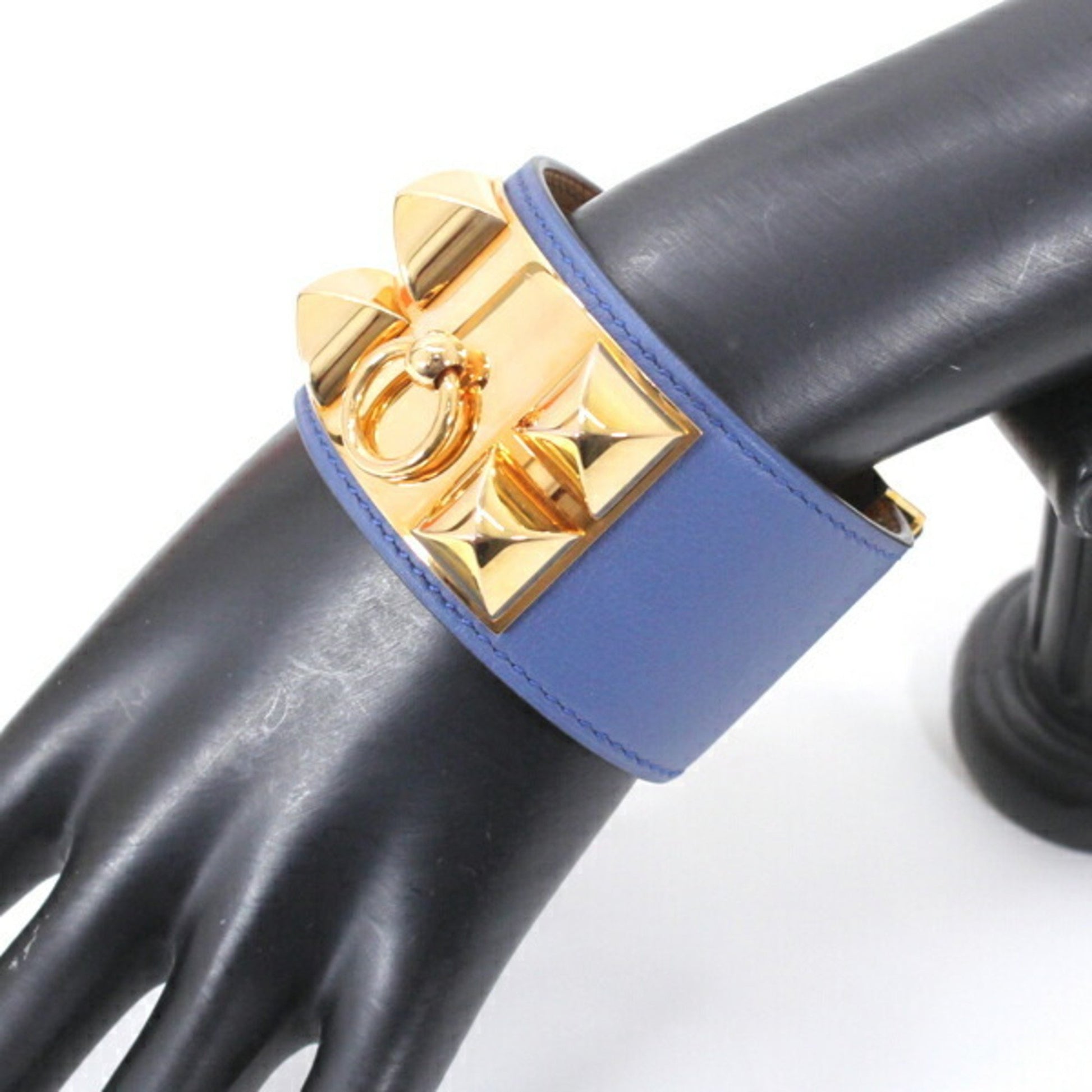 Hermès Collier de chien, Blue, Leather, bracelet