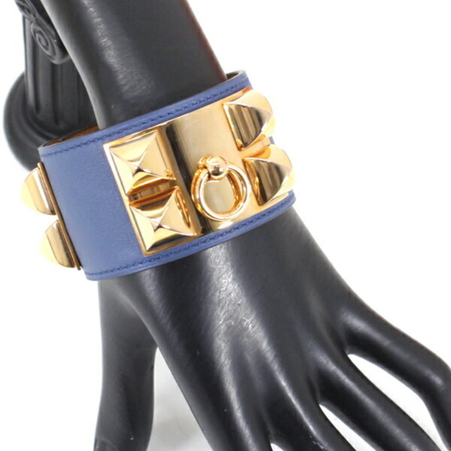 Hermès Collier de chien, Blue, Leather, bracelet