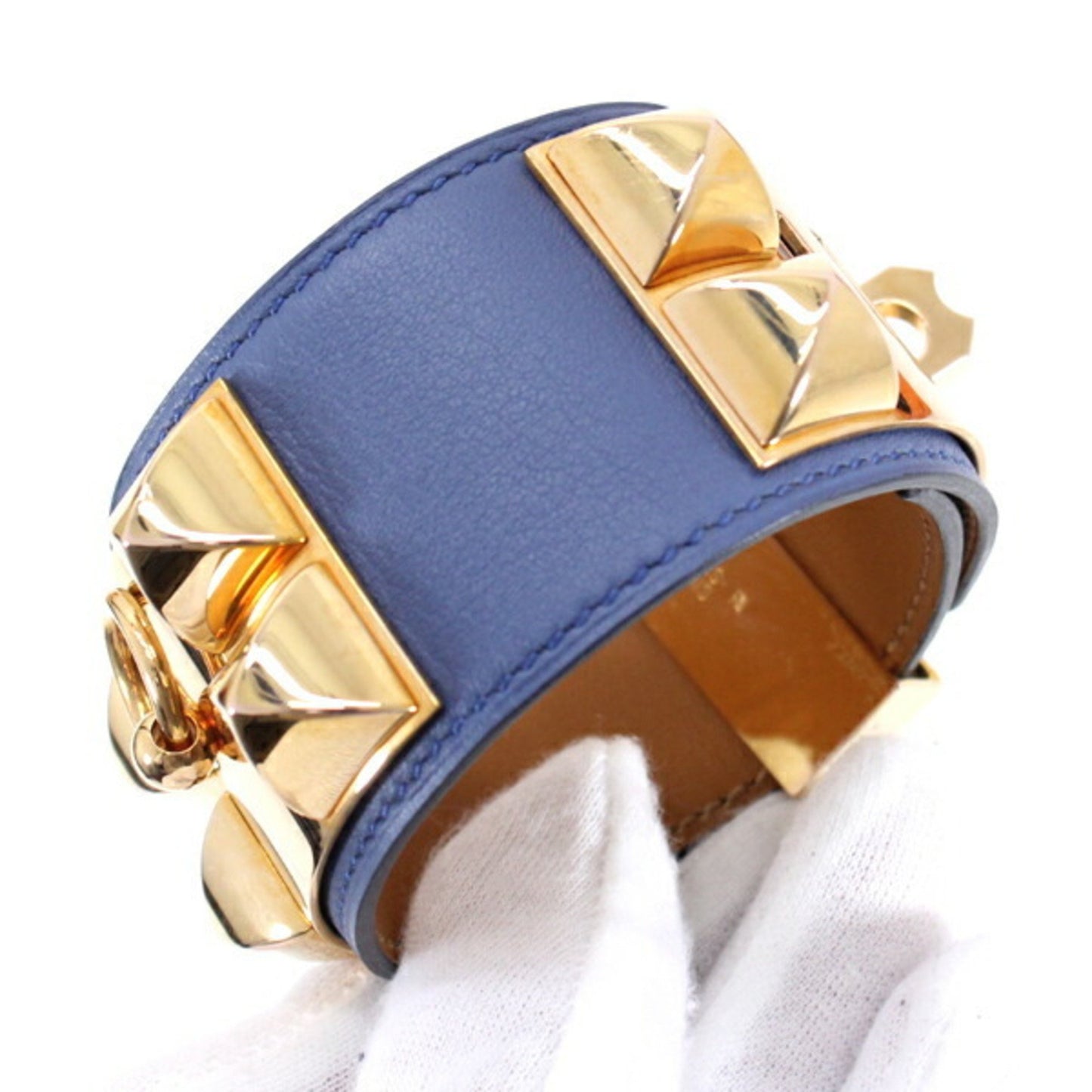 Hermès Collier de chien, Blue, Leather, bracelet