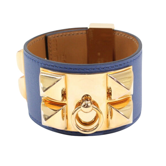 Hermès Collier de chien, Blue, Leather, bracelet