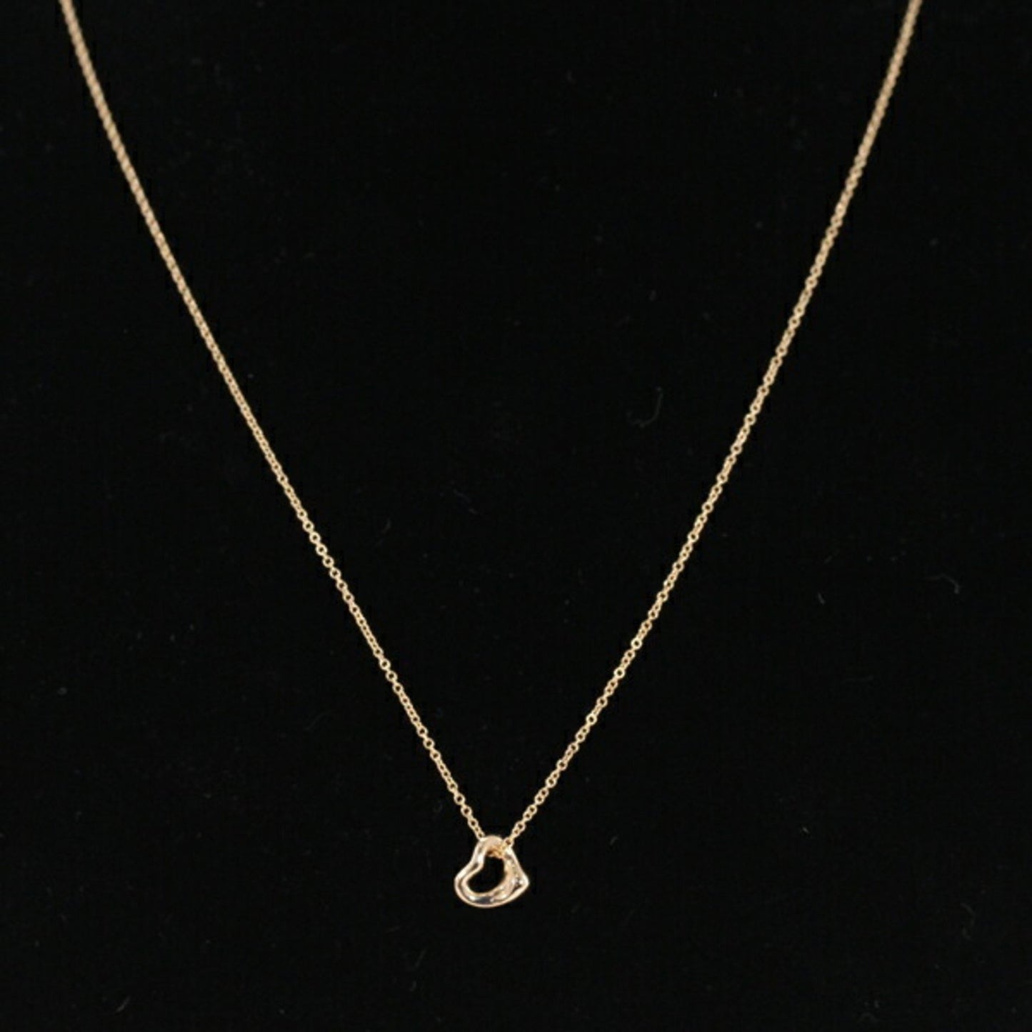 Tiffany & Co Open Heart, Gold, Rose Gold, necklace