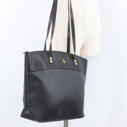 Christian Dior Vintage Honeycomb Canvas, Black, PVC, Shoulder Bag
