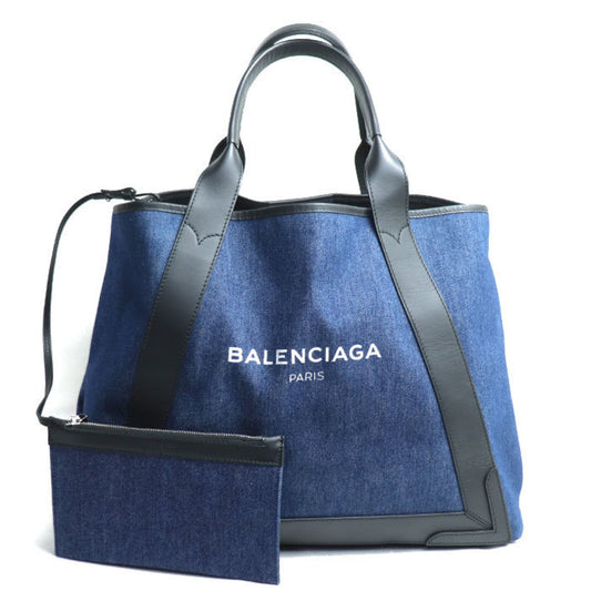 Balenciaga Cabas, Blue, Denim - Jeans, tote
