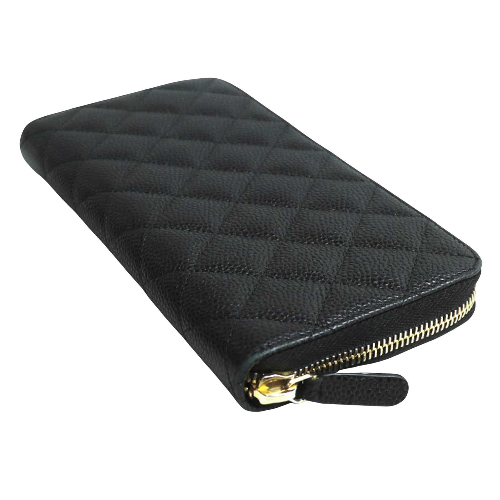 Chanel, Black, Leather, wallet