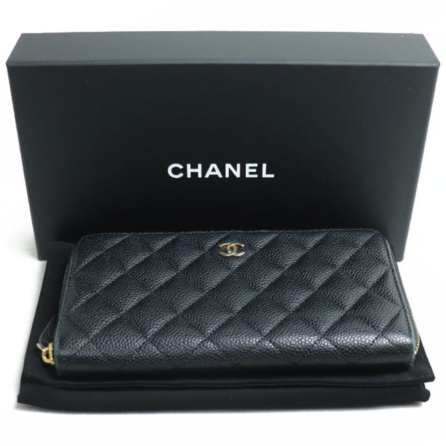 Chanel, Black, Leather, wallet