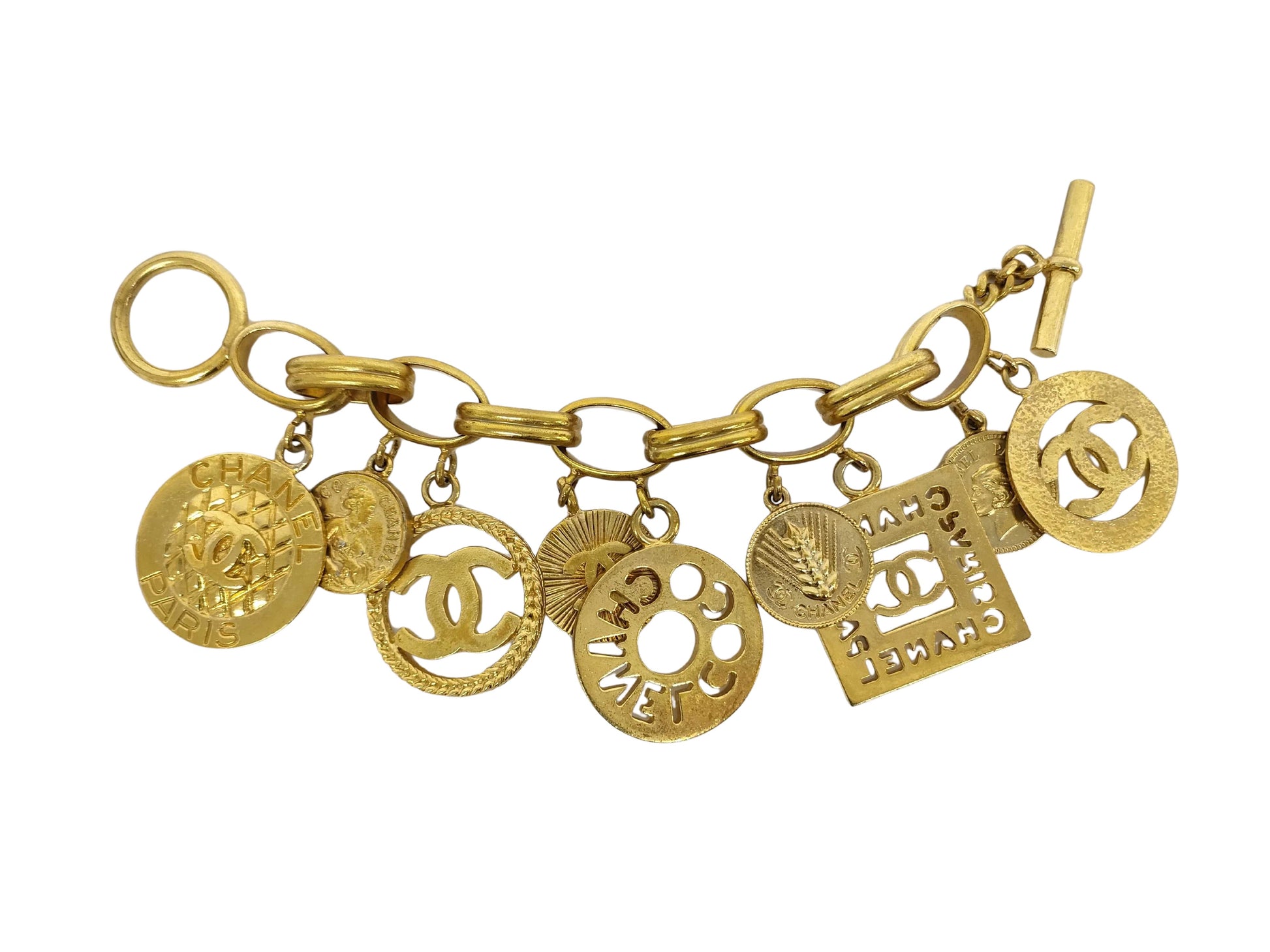 Chanel Coco Mark, Gold, Metal, bracelet