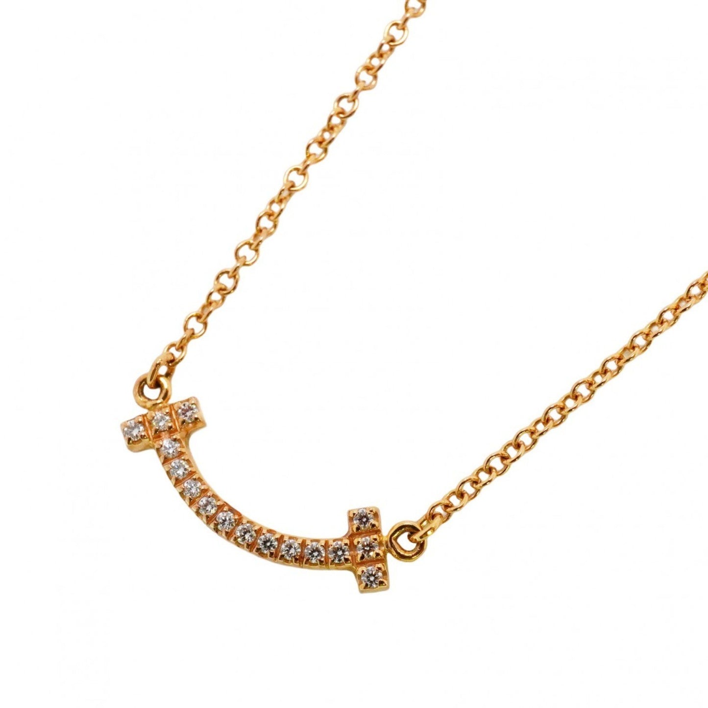 Tiffany & Co T Smile, Gold, Yellow Gold, necklace