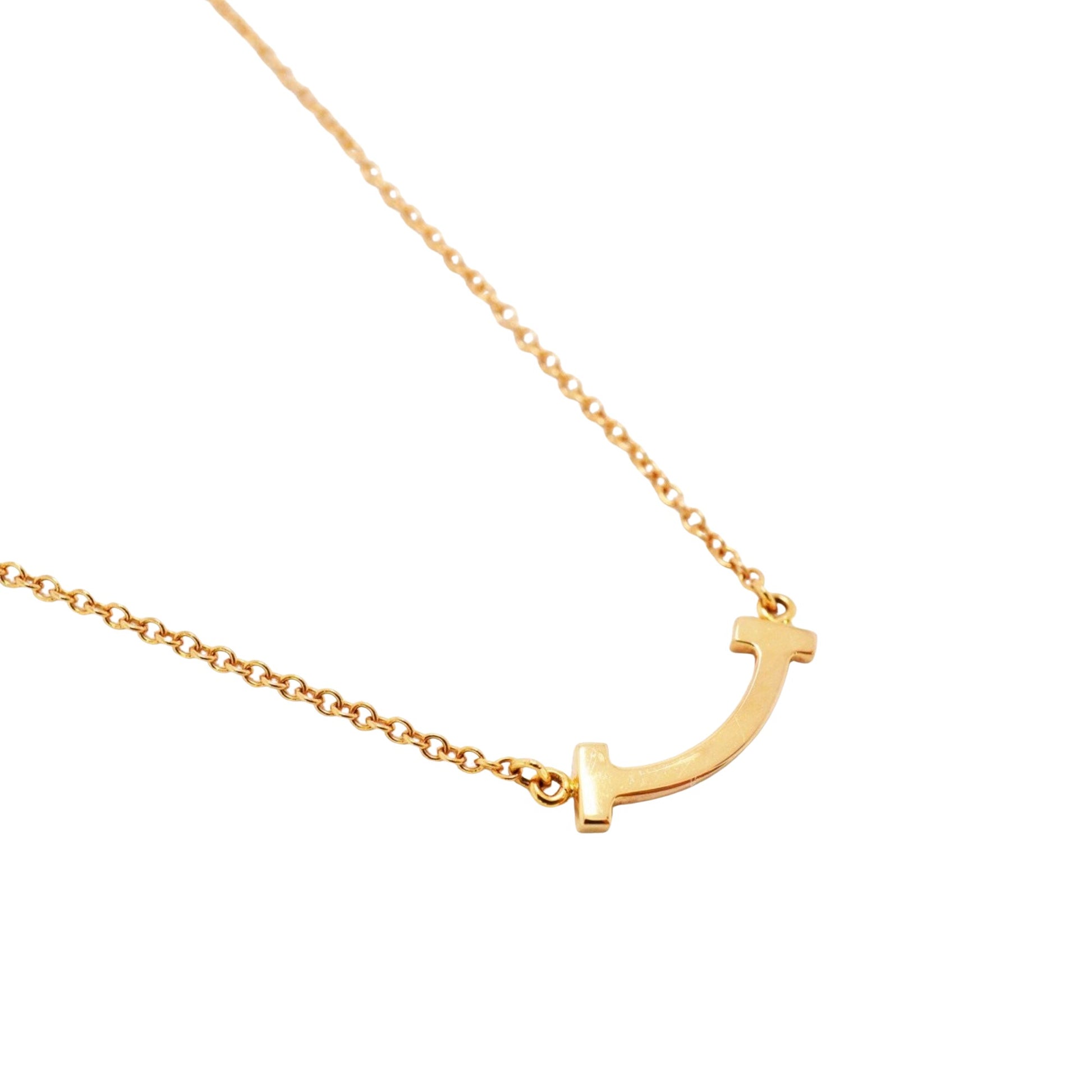 Tiffany & Co T Smile, Gold, Yellow Gold, necklace