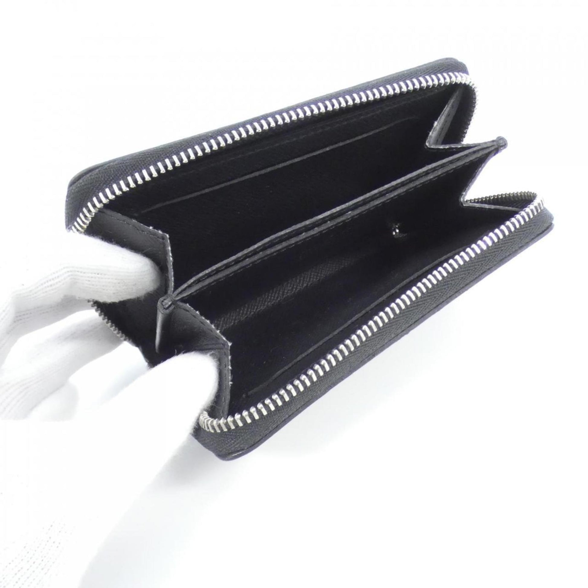 Louis Vuitton Zippy coin purse, Black, Leather, wallet