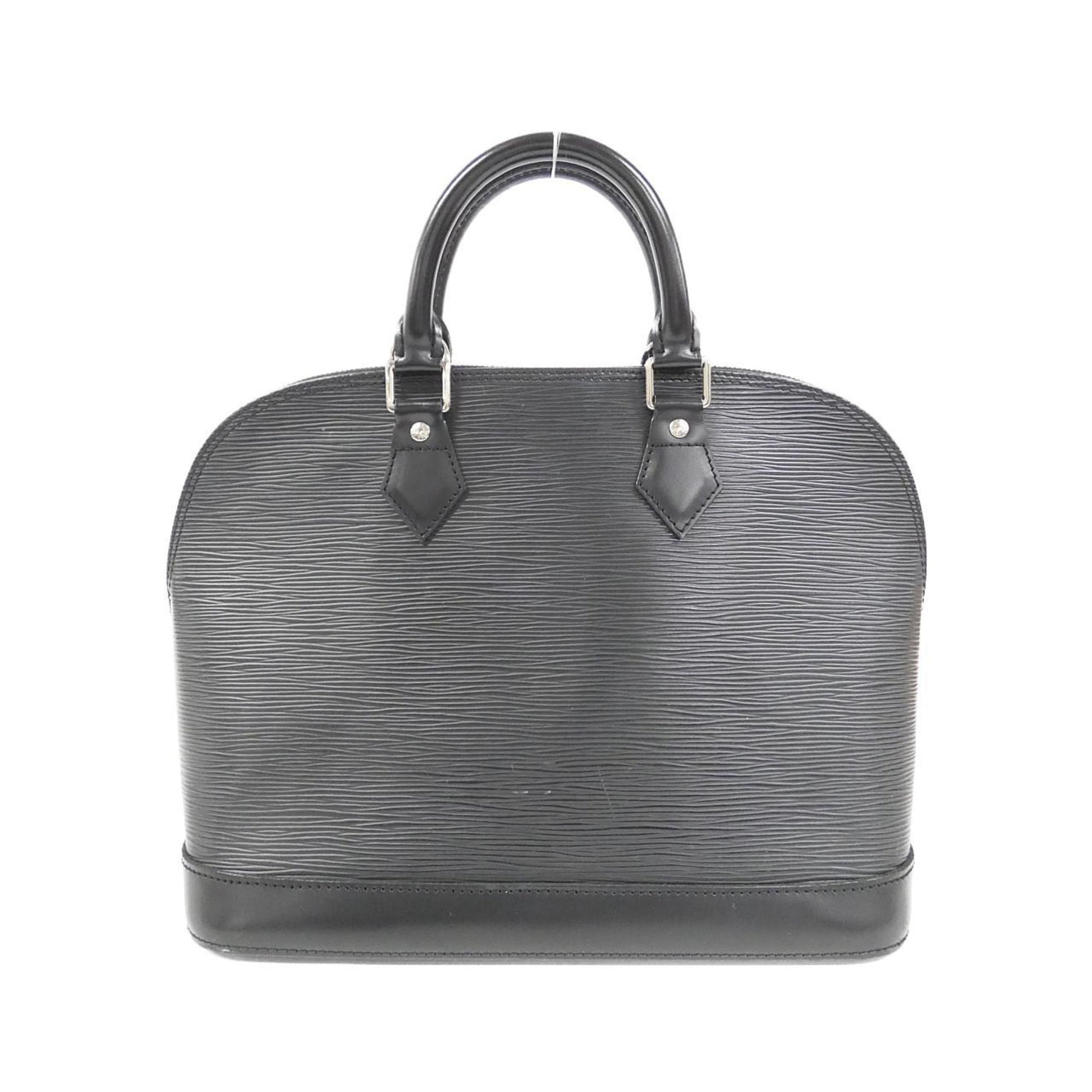 Louis Vuitton Alma, Black, Leather, handbag