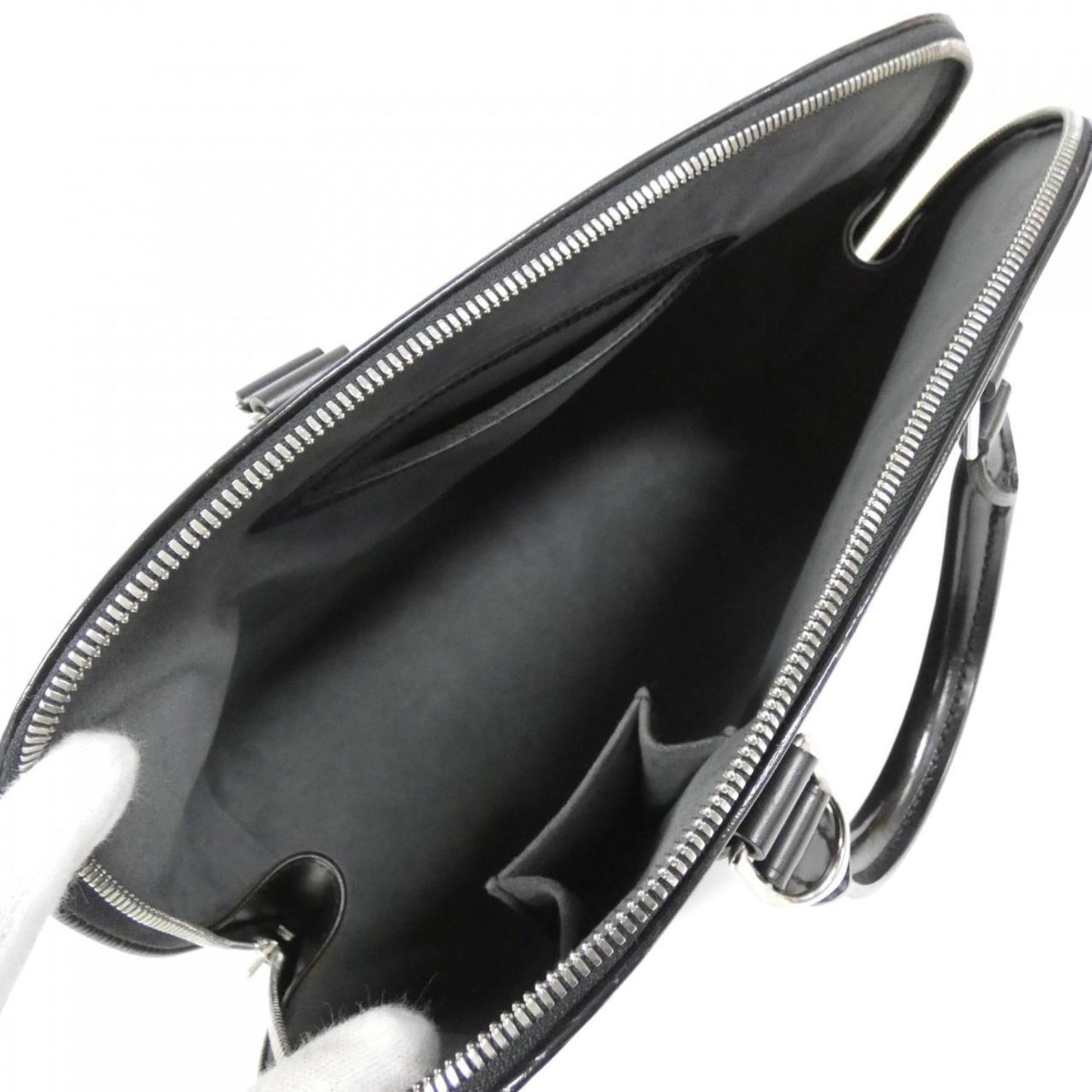 Louis Vuitton Alma, Black, Leather, handbag