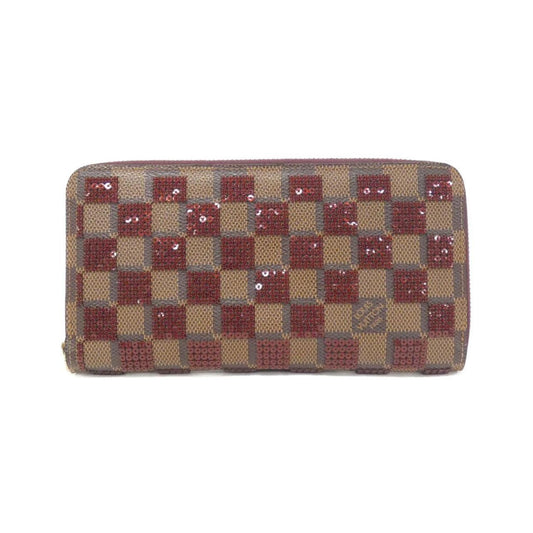 Louis Vuitton Zippy wallet, Burgundy, Canvas, wallet