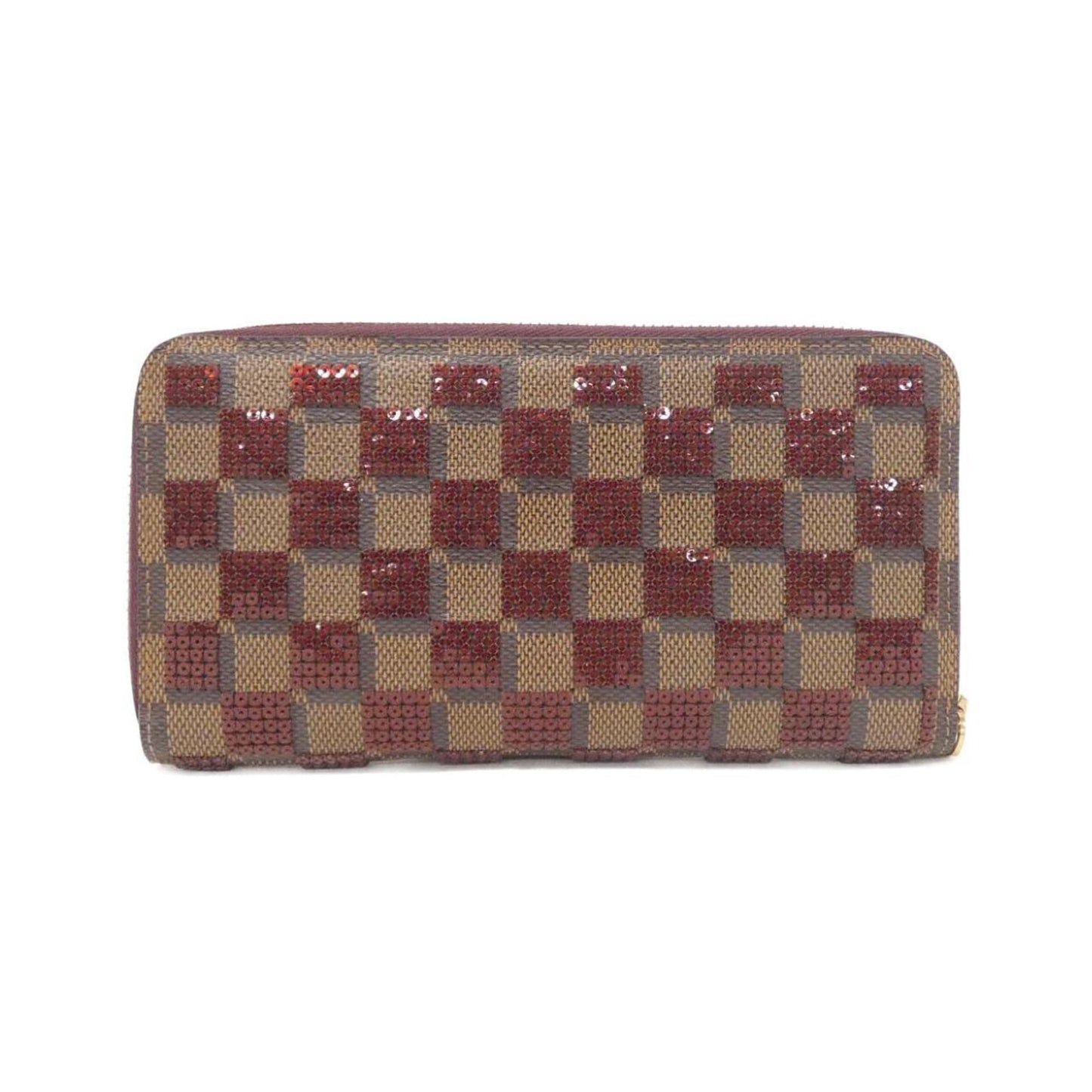 Louis Vuitton Zippy wallet, Burgundy, Canvas, wallet