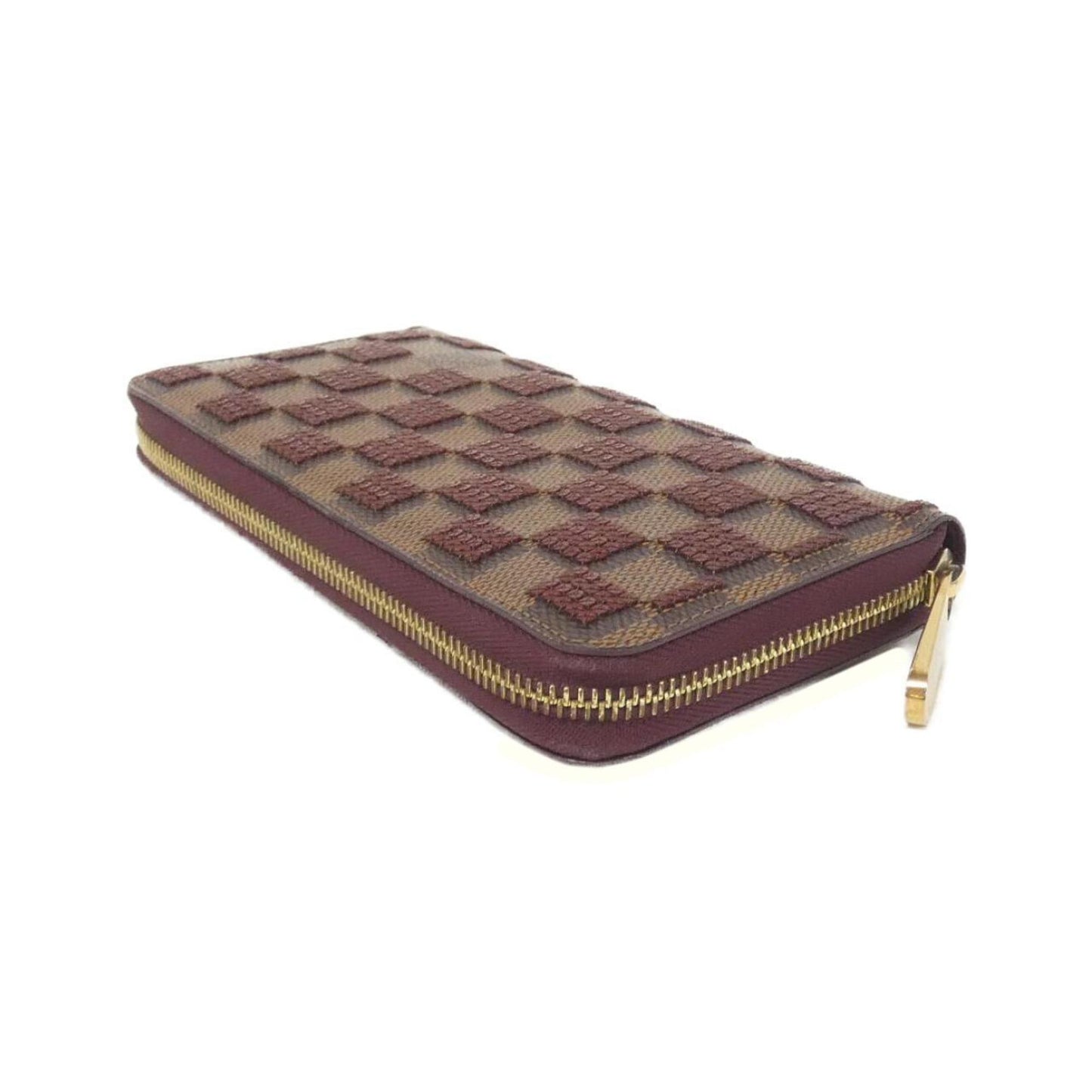 Louis Vuitton Zippy wallet, Burgundy, Canvas, wallet