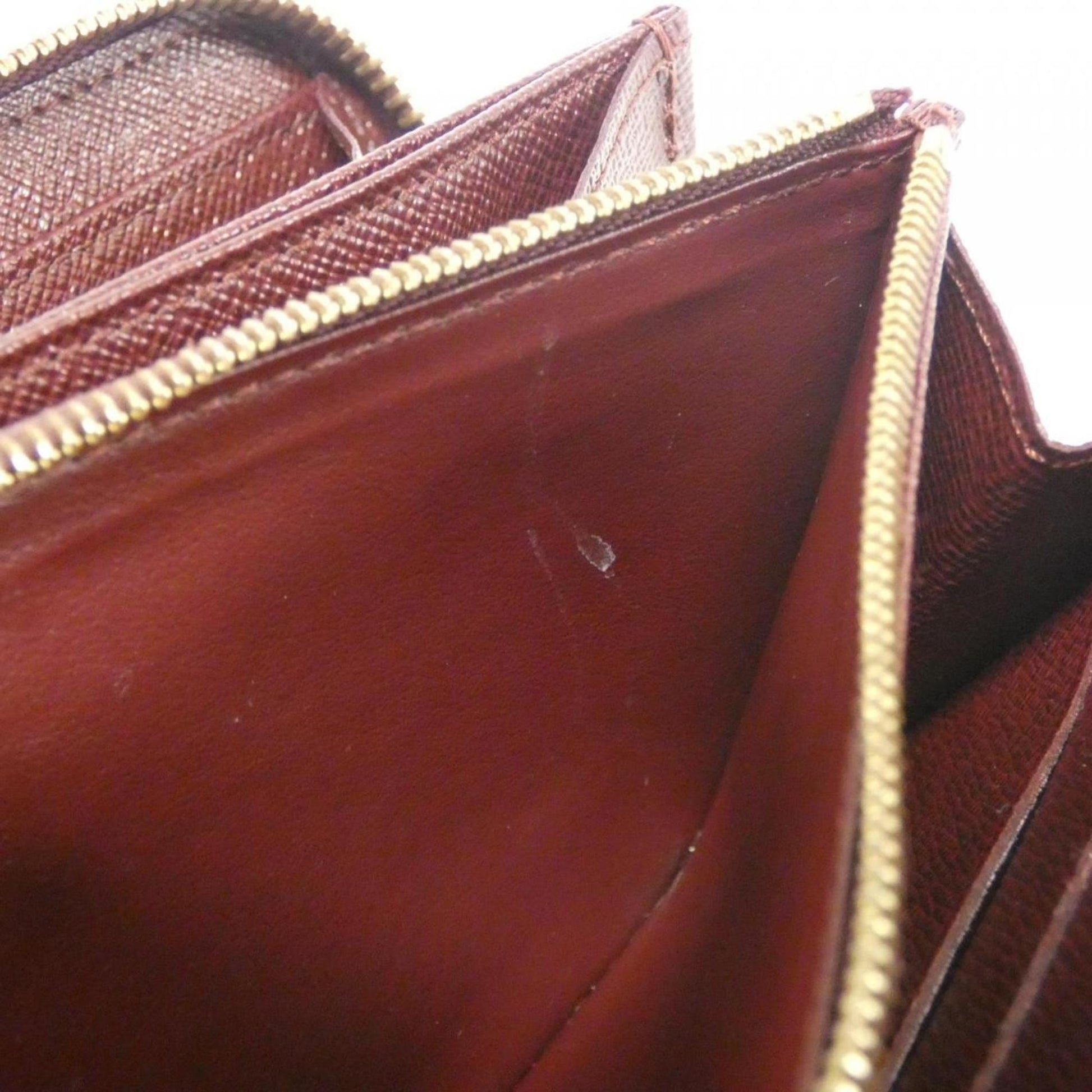 Louis Vuitton Zippy wallet, Burgundy, Canvas, wallet