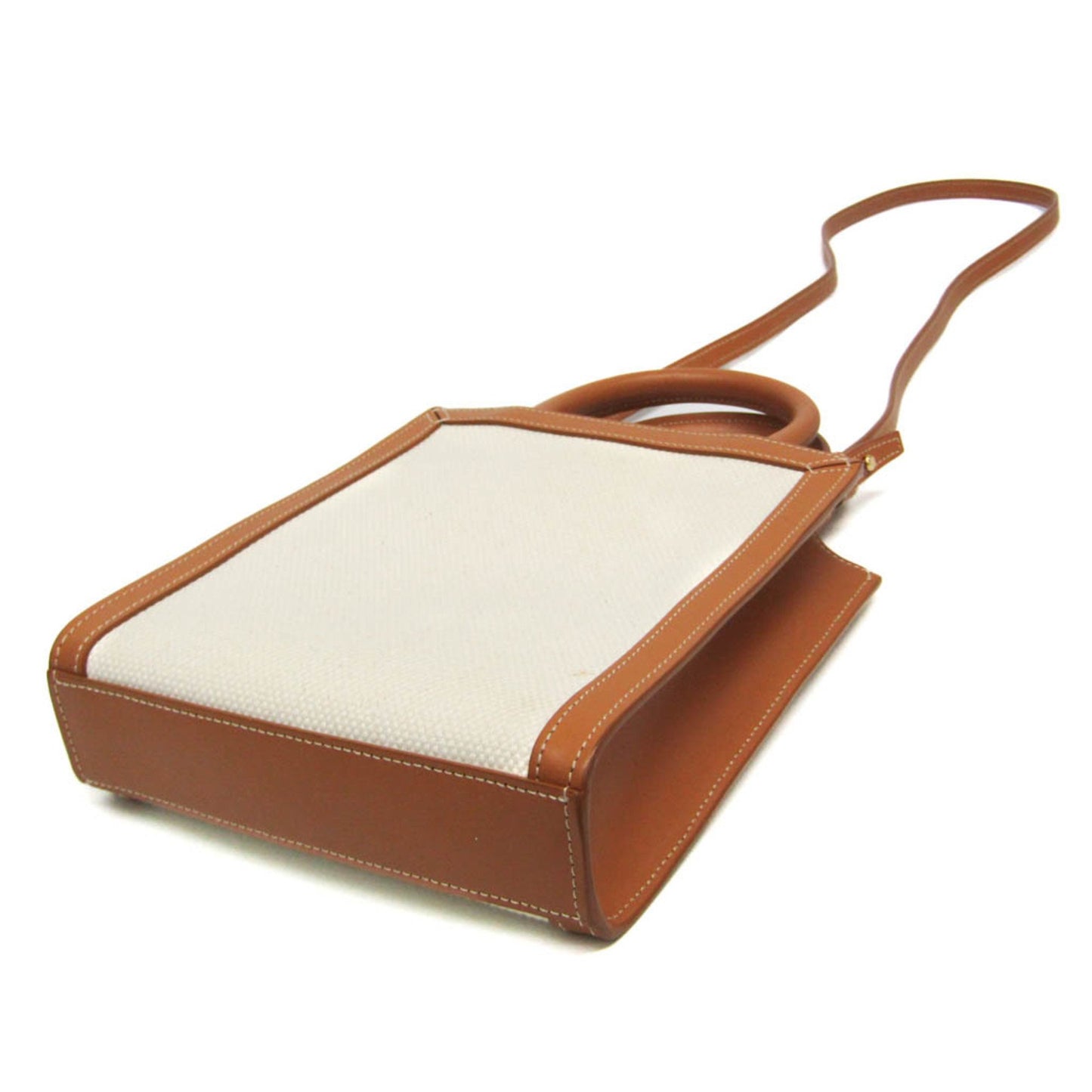Céline Vertical Cabas, White, Canvas, handbag