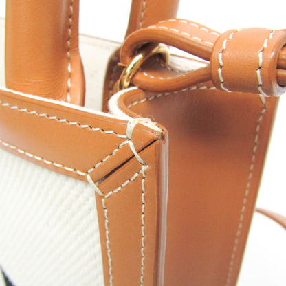 Céline Vertical Cabas, White, Canvas, handbag