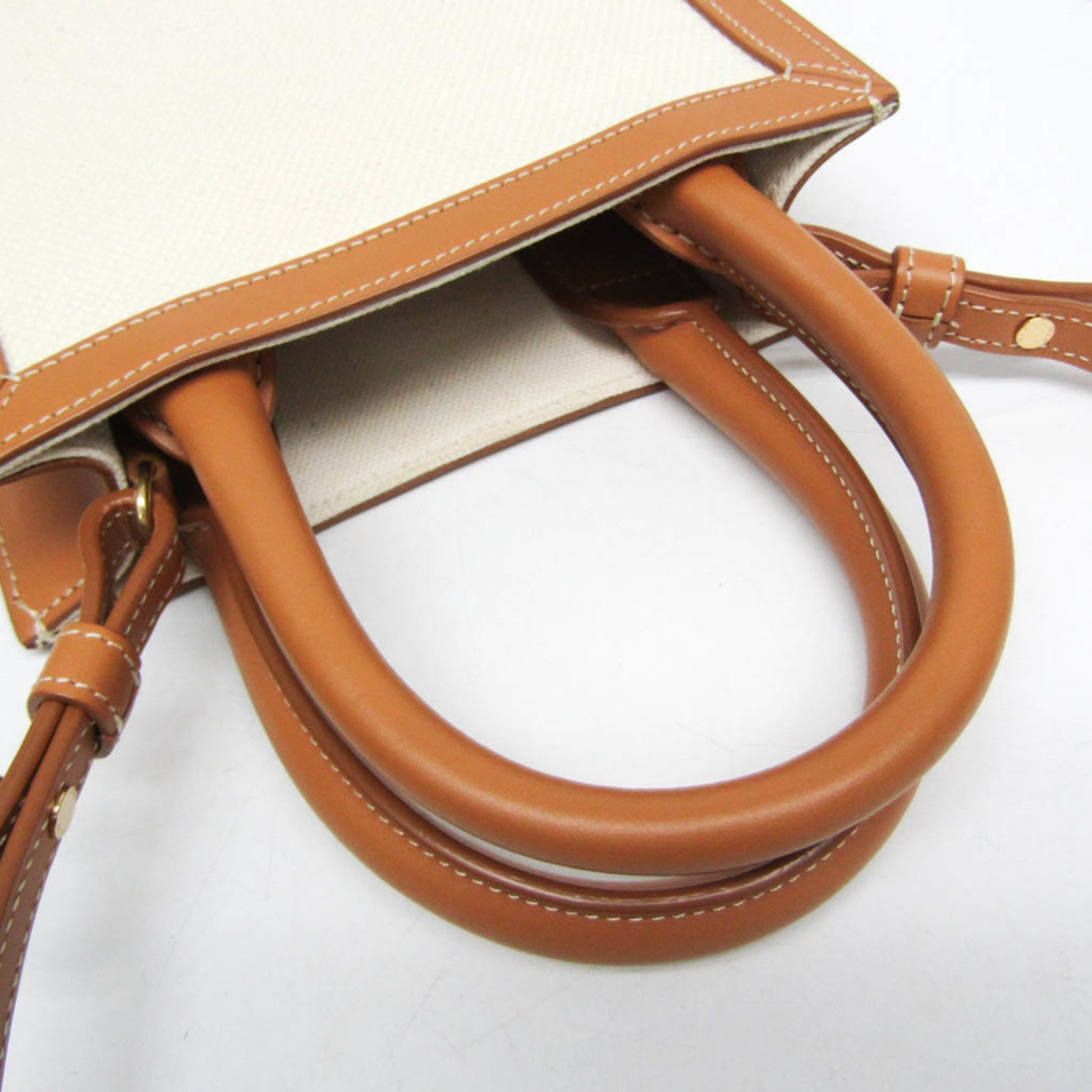 Céline Vertical Cabas, White, Canvas, handbag
