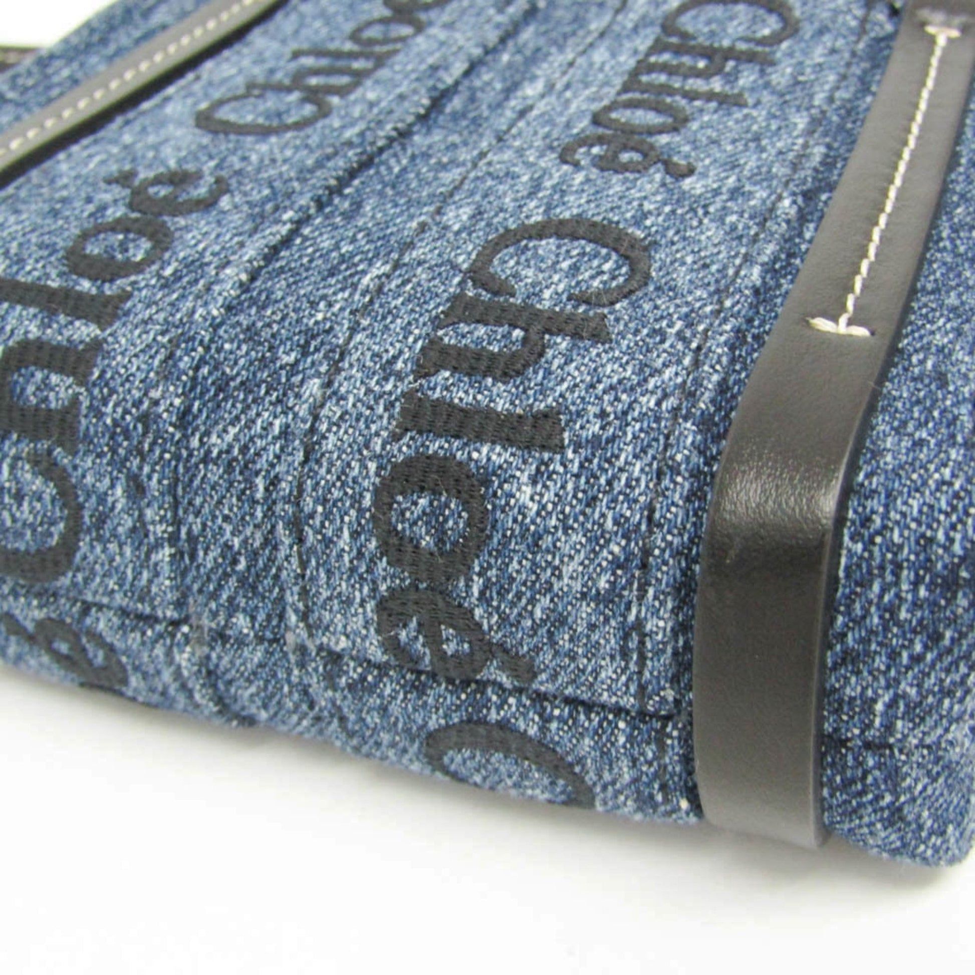 Chloé Woody, Blue, Denim - Jeans, handbag