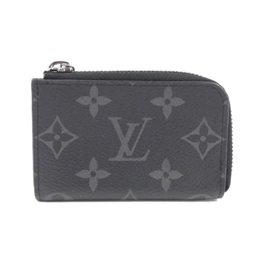 Louis Vuitton Porte Monnaie Jour, Black, Canvas, wallet