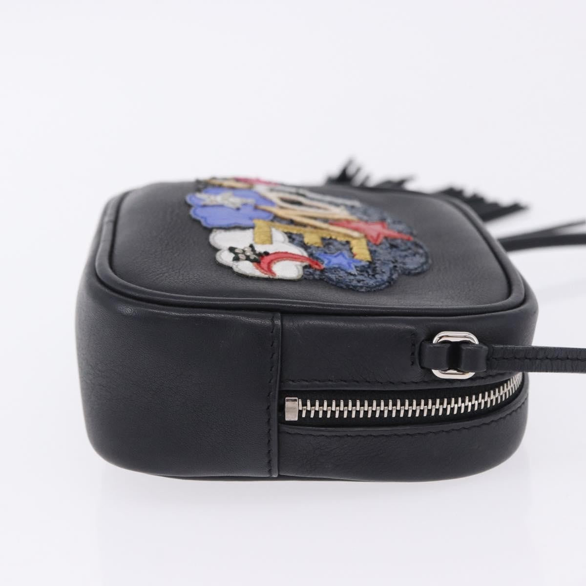 Saint Laurent Classic Monogram Blogger Patch Embellished Leather, Black, Leather, Crossbody Bag