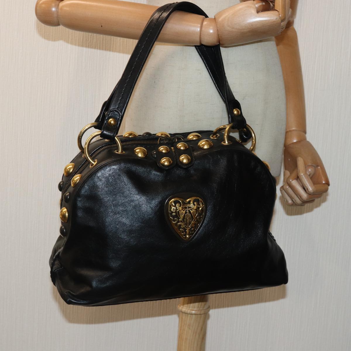 Gucci Babouska, Black, Leather, handbag