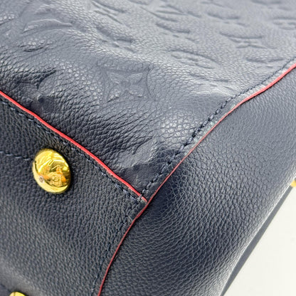 Louis Vuitton Montaigne Monogram Empreinte Leather, Navy, Leather, Handbag