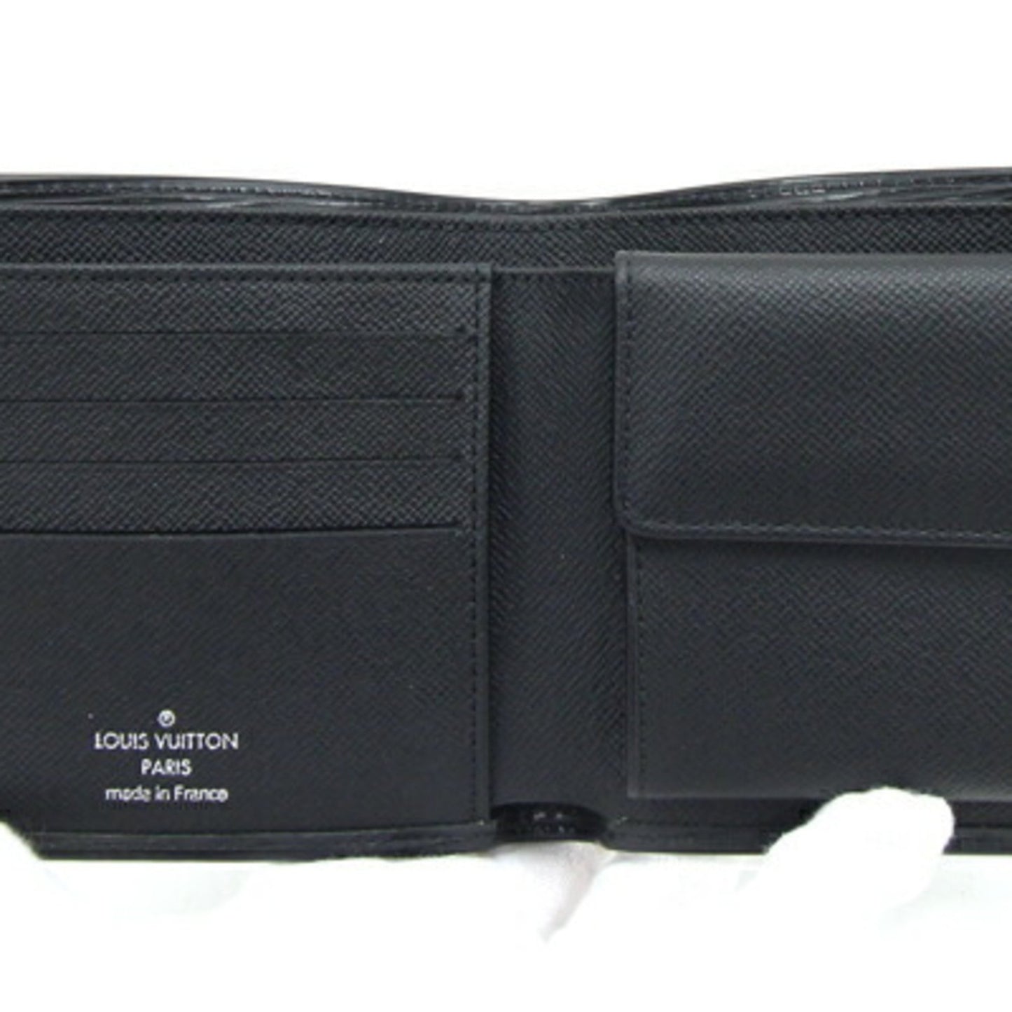 Louis Vuitton Marco, Black, Leather, wallet