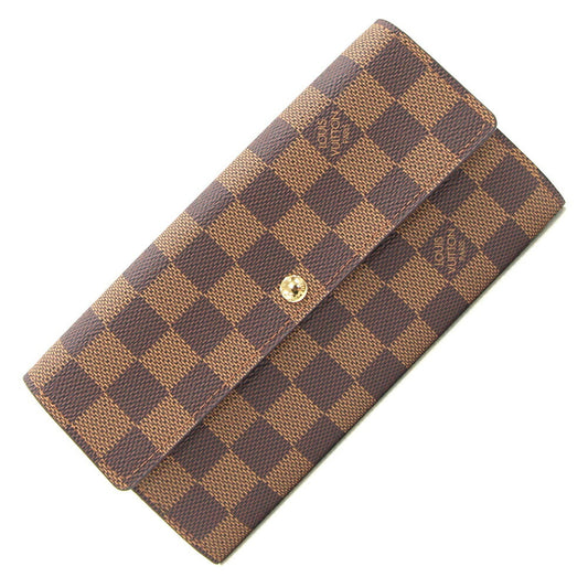 Louis Vuitton Sarah, Brown, Canvas, wallet