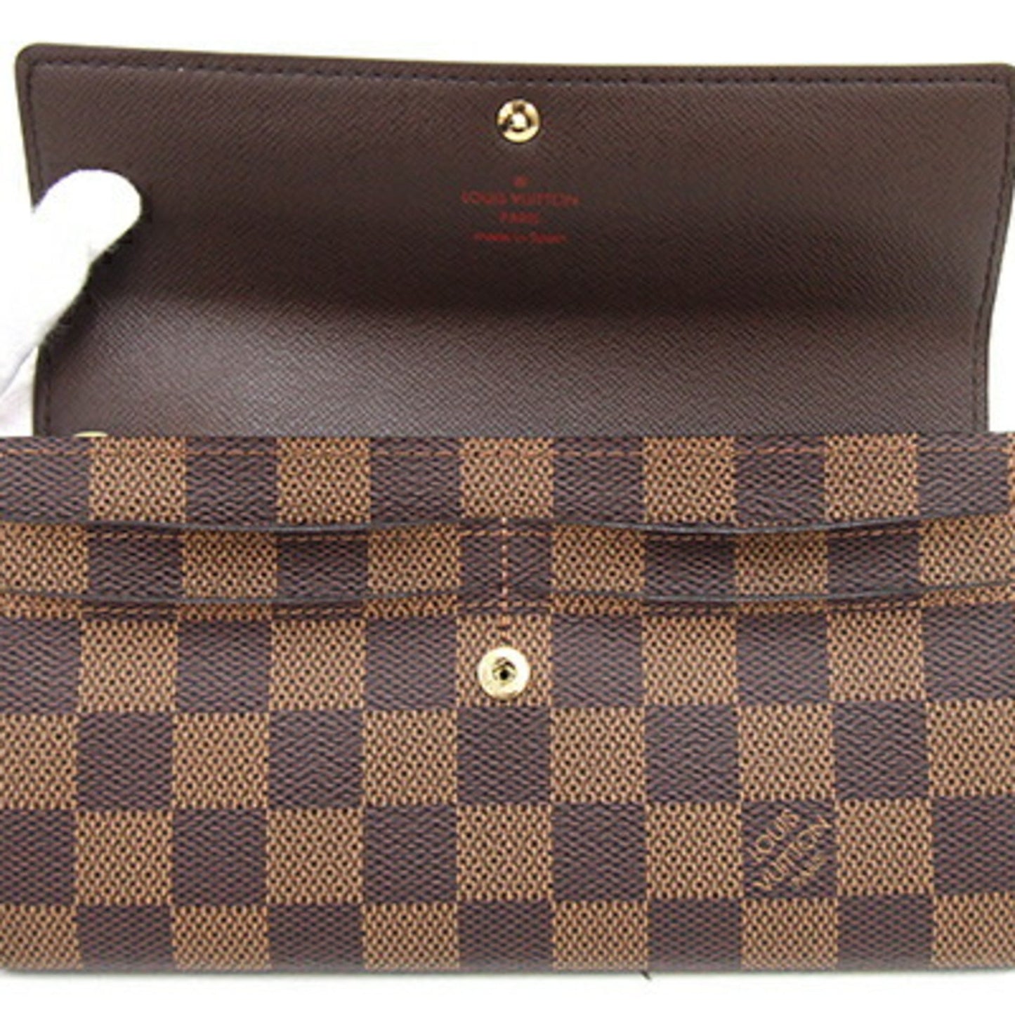 Louis Vuitton Sarah, Brown, Canvas, wallet