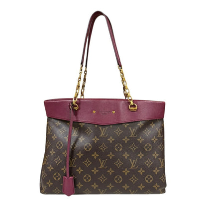 Louis Vuitton Pallas, Brown, Canvas, shoulder