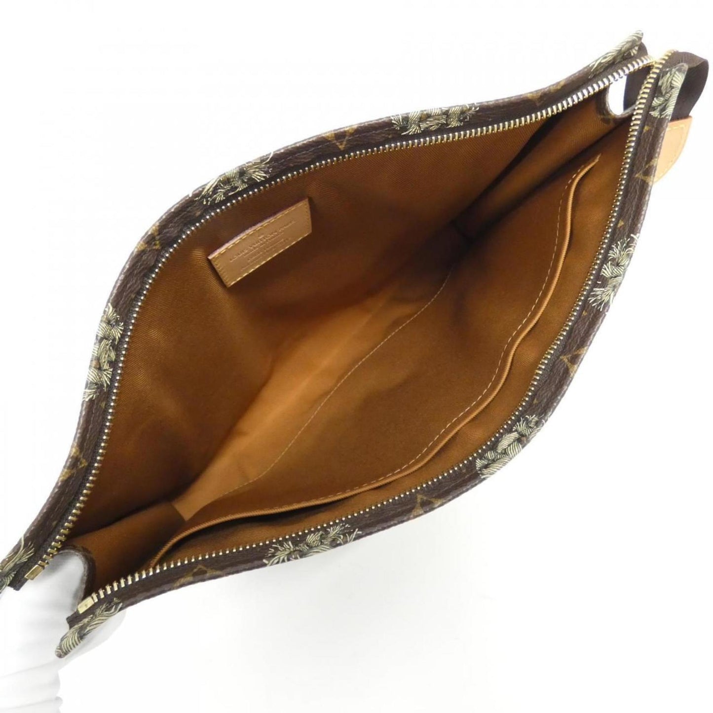 Louis Vuitton Pochette voyage, Brown, Canvas, clutch
