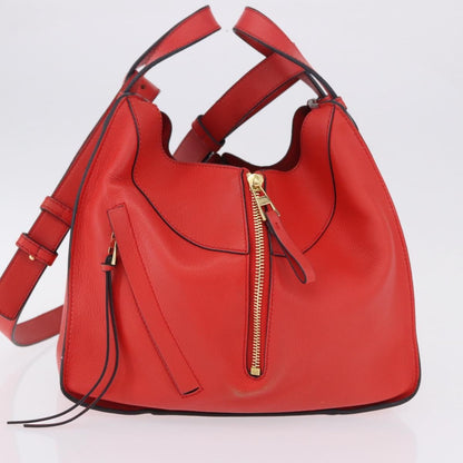 Loewe Hammock Leather, Red, Leather, Handbag